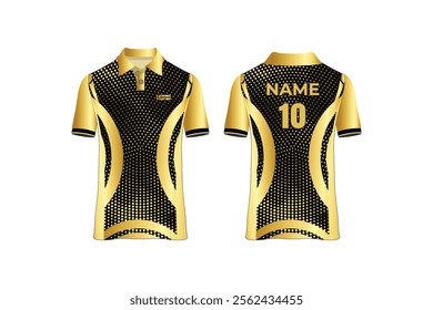 polo shirt uniform design for outdoor sports,  front view and back view jersey mockup Vector, jersey design vector.
t-shirt polo templates design.