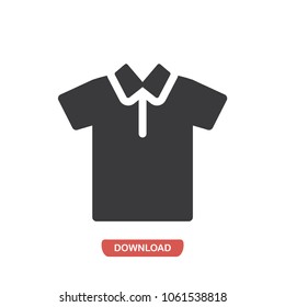 Polo shirt vector icon
