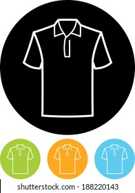 Polo shirt vector icon