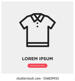 Polo shirt vector icon