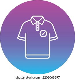 Icono vector de la camiseta de polo. Se puede usar para imprimir, móviles y aplicaciones web.