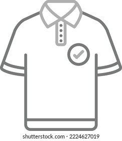 Icono vector de la camiseta de polo. Se puede usar para imprimir, móviles y aplicaciones web.