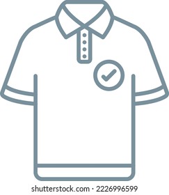 Icono vector de la camiseta de polo. Se puede usar para imprimir, móviles y aplicaciones web.