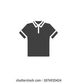 Polo shirt vector icon. filled flat sign for mobile concept and web design. Polo T-shirt glyph icon. Symbol, logo illustration. Vector graphics