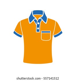 Polo shirt vector icon isolated.