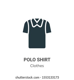 Polo shirt vector icon on white background. Flat vector polo shirt icon symbol sign from modern clothes collection for mobile concept and web apps design.