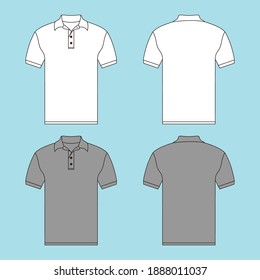 polo shirt vector mock up with two different colors