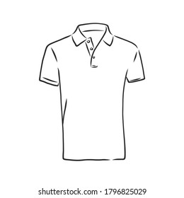 Polo Shirt Vector Sketch Icon Isolated Stock Vector (Royalty Free ...