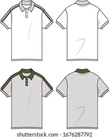 plantilla vectorial de pantalones de polo para hombres