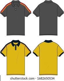 polo shirt vector template for men