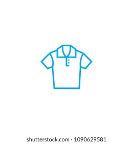 Polo shirt vector thin line stroke icon. Polo shirt outline illustration, linear sign, symbol concept.