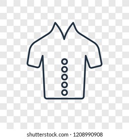 Polo shirt for women concept vector linear icon isolated on transparent background, Polo shirt for women concept transparency concept in outline style