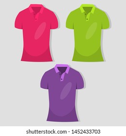 polo shirts isolated vector illustration 