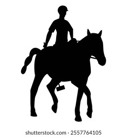 Polo Silhouette Icon for Equestrian and Sports Themes