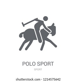 polo sport icon. Trendy polo sport logo concept on white background from Sport collection. Suitable for use on web apps, mobile apps and print media.