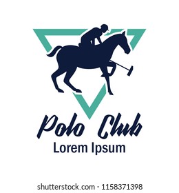 polo sport logo with text space for your slogan / tag line, vector illustration