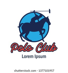polo sport logo with text space for your slogan / tag line, vector illustration