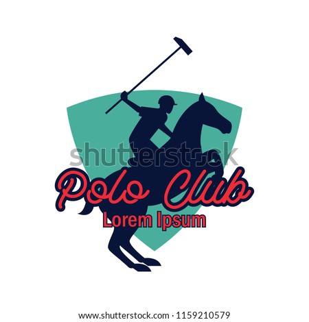 polo sport logo with text space for your slogan / tag line, vector illustration