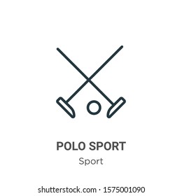 Polo sport outline vector icon. Thin line black polo sport icon, flat vector simple element illustration from editable sport concept isolated on white background