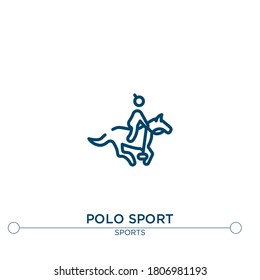 polo sport outline vector icon. simple element illustration. polo sport outline icon from sport concept. can be used for web and mobile
