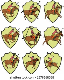 polo sports badge graphic design vector art