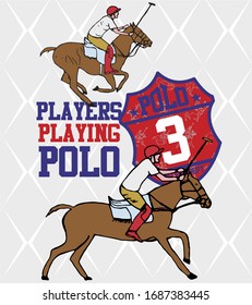 Polo sports club graphic design vector art