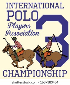 Polo sports club graphic design vector art
