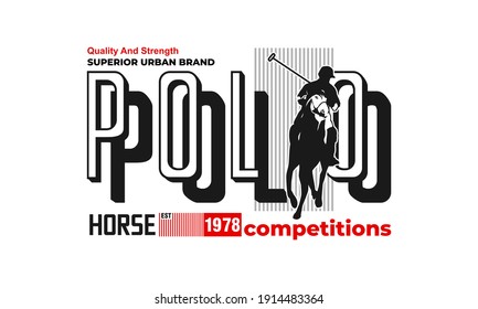 Polo sports club graphic design vector art
