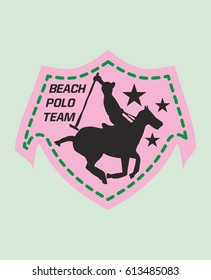 Polo sports Embroidery graphic design vector art