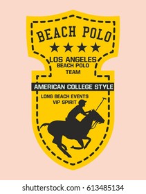 Polo sports Embroidery graphic design vector art