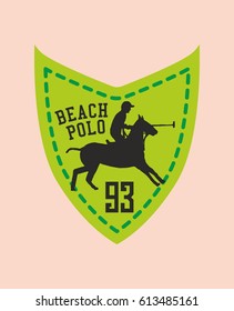 Polo sports Embroidery graphic design vector art