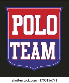 polo sports print embroidery graphic design vector art