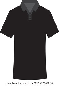 Polo T shirt mockup design Black