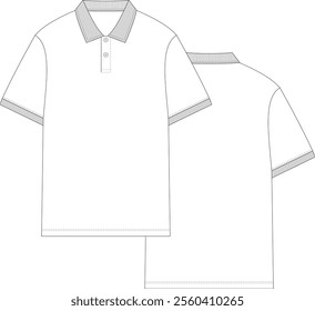 polo top front and back view