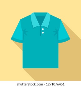 Polo tshirt icon. Flat illustration of polo tshirt vector icon for web design