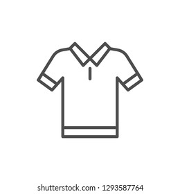 Polo t-shirt line icon