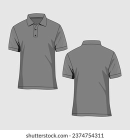 Polo-T-Shirt-Mock-up-Vektorbild und -Illustration