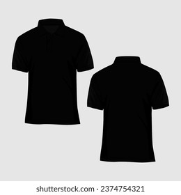 Polo T-shirt Mockup Vector Image And Illustration