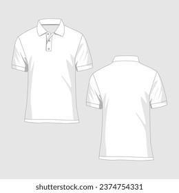 Polo T-shirt Mockup Vector Image And Illustration