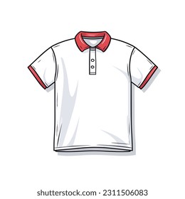 Polo t-shirt vector isolated no white