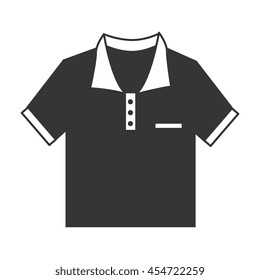 Polo tshirt wear isolated flat icon vector illustration