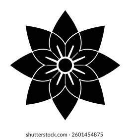 Polonium flower vector on white background