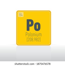 Periodisches Polonium-Einzelelement. 