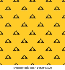 Polonnaruwa, ancient stupa pattern seamless vector repeat geometric yellow for any design