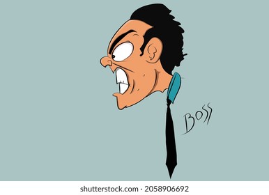 
polonnaruwa,sri lanka-17 10 2021:hand drawn vector illsustration  Angry Face cartoon 