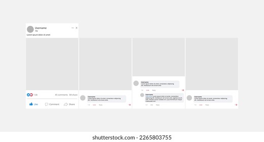 Polotsk, Belarus, February 23, 2023: Mobile app template. Post carousel with comments.
