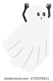 Personaje de dibujos animados Poltergeist. Fantasma espeluznante para la decoración de halloween