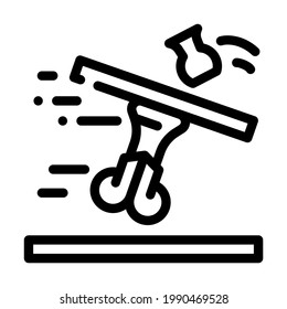 Poltergeist Angst Linie Symbol Vektorgrafik. Poltergeist Angst Zeichen. isoliertes Kontursymbol