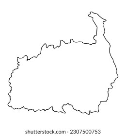 Polva county map, the state administrative subdivision of Estonia. Vector illustration.