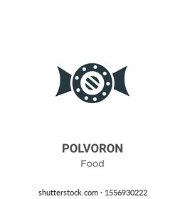 Polvoron vector icon on white background. Flat vector polvoron icon symbol sign from modern food collection for mobile concept and web apps design.